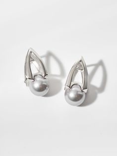Серьги из латуни SHINE & BEAUTY 34614424ПлКс, жемчуг искусственный