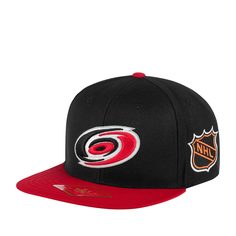 Бейсболка AMERICAN NEEDLE 43732A-CAH Carolina Hurricanes Blockhead NHL черная/красная