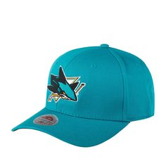 Бейсболка унисекс MITCHELL NESS MN-NHL-EU127-SANSHA-TEA голубая р 56 Mitchell&Ness