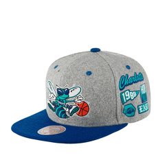 Бейсболка унисекс MITCHELL NESS HHSS4786-CHOYYPPPGREY серо-синяя one size Mitchell&Ness