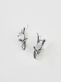Серьги из латуни SHINE & BEAUTY 3489870ф, фианит