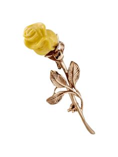 Брошь из серебра с янтарем MultiSilver 820817