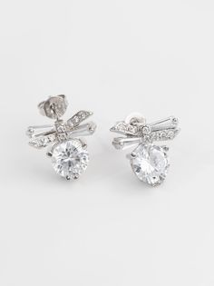 Серьги из латуни SHINE & BEAUTY 77182-10, кристалл