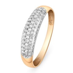 Кольцо из красного золота с бриллиантом р. 17 585Gold 101013946