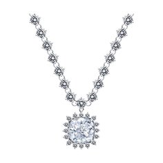 Колье из серебра 35 см SOKOLOV 94070973, фианит