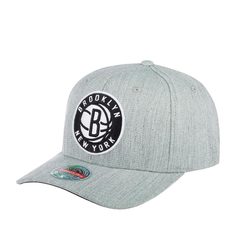 Бейсболка унисекс MITCHELL NESS 6HSSMM19363-BNEGYHT Brooklyn Nets NBA светло-серая Mitchell&Ness