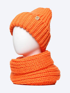 Комплект шапка и шарф женский Vitacci CH112023-12 оранжевый