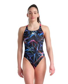 Купальник слитный женский Arena Swim Pro Back Allover черный 40 FR