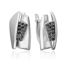 Серьги из серебра PLATINA jewelry 02-5074, фианит