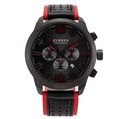 Наручные часы мужские CURREN 8289 черные/красные