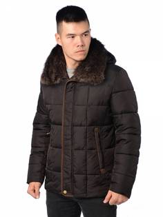Зимняя куртка мужская Fanfaroni 3205 коричневая 50 RU
