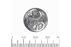 Кольцо из серебра р.18 Diviy Власть стихии воздуха, сапфир искусственный