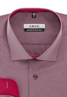 Рубашка мужская Greg 661/139/131/Z/1 бордовая 40