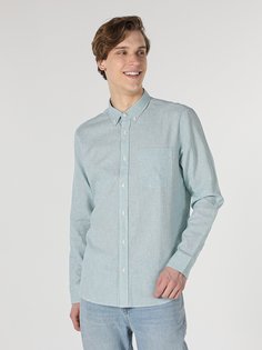 Рубашка мужская Colins CL1058812_Q1.V1NT голубая M