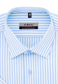 Рубашка мужская Greg Gb241/307/45/ZV STRETCH голубая 38