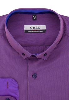 Рубашка мужская Greg 774/139/879/Z/b/1p_GB фиолетовая 43