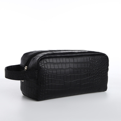Косметичка женская NoBrand Forever young-2 черная, 22x8x10 см