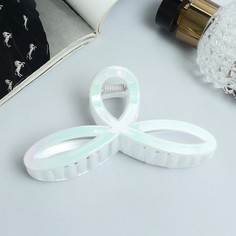 Заколка-краб NoBrand 7497582 белая, 1 шт