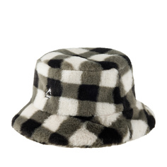 Панама унисекс Kangol K4370 Faux Fur Bucket белая/черная, р.55