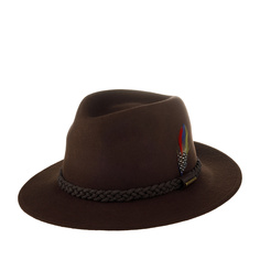 Шляпа унисекс Stetson 2528130 TRAVELLER WOOLFELT темно-коричневая, р.57