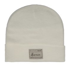 Шапка бини унисекс HERMAN EDMOND 051 белая, one size