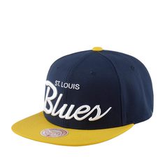 Бейсболка унисекс MITCHELL NESS 6HSSSH22086-SLUBLUE St Louis Blues NHL синяя, one size Mitchell&Ness