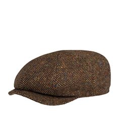 Кепка восьмиклинка унисекс HANNA HATS JP Tweed JP2 темно-коричневая, р. 55
