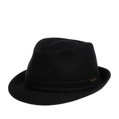 Шляпа унисекс Stetson 1110102 TRILBY WOOLFELT черная, р. 59