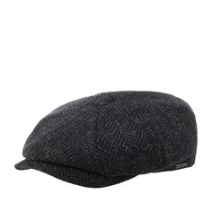 Кепка восьмиклинка унисекс Wigens 101345 NEWSBOY RETRO CAP черная, р. 61