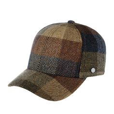 Бейсболка унисекс Lierys 7720309 BASEBALL CAP HERRINGBONE CHECK коричневая, one size