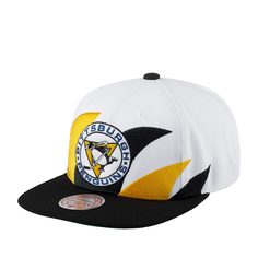 Бейсболка унисекс MITCHELL NESS 6HSSSH22088-PPEWHIT Pittsburgh Penguins NHL белая / черная Mitchell&Ness
