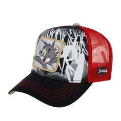 Бейсболка унисекс CAPSLAB CL/TAJ1/1/TOM2 Tom and Jerry Tom черная / красная, one size Capslab®