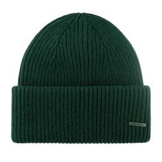 Шапка бини унисекс Stetson 8599382 BEANIE WOOL зеленая, one size