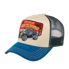 Бейсболка унисекс Stetson 7756115 TRUCKER CAP MALIBU синяя / бежевая, one size
