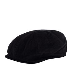 Кепка восьмиклинка унисекс HANNA HATS Newsboy Velvet 20B2 черная, р. 55