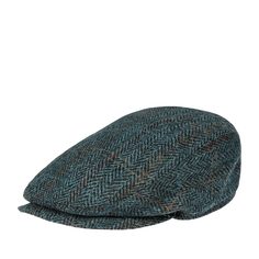 Кепка коппола унисекс Stetson 6380515 DRIVER HARRIS TWEED синяя / серая, р. 59