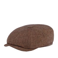 Кепка восьмиклинка унисекс Stetson 6840514 HATTERAS WOOLRICH светло-коричневая, р. 59