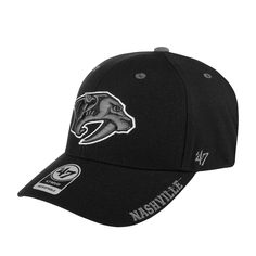 Бейсболка унисекс 47 BRAND H-DEFRO30WBV Nashville Predators NHL черная, one size