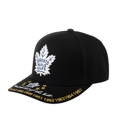 Бейсболка Mitchell&Ness HHSS6564-TMLYYPPPBLCK Toronto Maple Leafs NHL черная, one size
