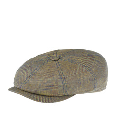 Кепка унисекс Stetson 6873303 HATTERAS LINEN IRREGULAR CHECK синяя/желтая, р.59