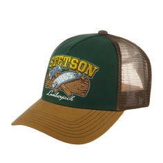 Бейсболка унисекс Stetson 7761131 TRUCKER CAP LUMBERJACK коричневая/оливковая, one size