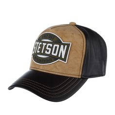 Бейсболка унисекс STETSON 7767901 TRUCKER CAP LEATHER коричневая one size