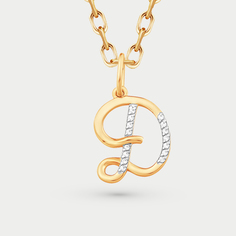 Подвеска из желтого золота EFREMOV П43213675, фианит