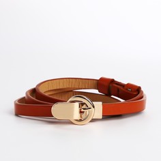 Ремень женский NoBrand 9720544 оранжевый, 85 см