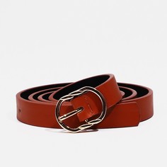 Ремень женский NoBrand 9709185 коричневый, 100 см