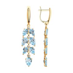 Серьги из серебра Diamant 93-321-02622-2, фианит/топаз