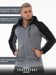 Ветровка мужская CROSSSPORT Кмс-045 серая 46 RU