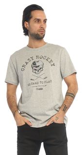 Футболка мужская Atributika&Club Crazy Hockey 138620 серая S