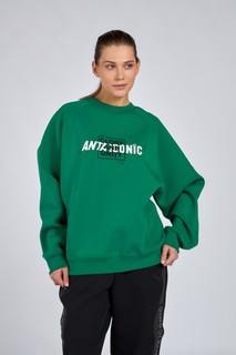 Свитшот унисекс Anta 872418704 ICONIC A-SPORTS SHAPE зеленый L