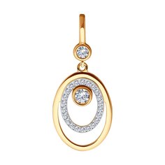 Кулон из красного золота Diamant 51-130-01913-1, фианит